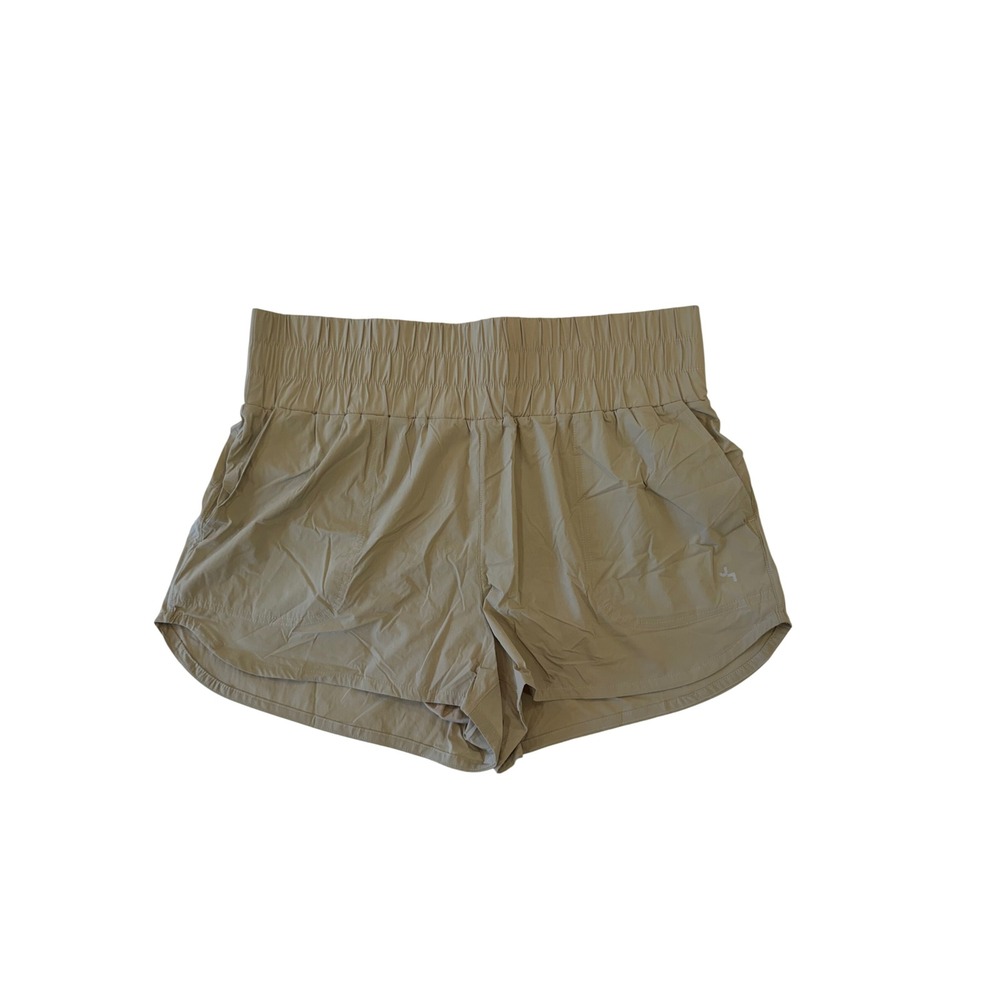 JoyLab Women Tan High-Rise Smocked Running Shorts XL NWT